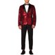 thumbnail image 2 of CHAQUETA BRILLANTE TUXEDO SEQUIN INSPIRAR CHIC PARA HOMBRE CON PATRÓN ARGYLE Y SOLAPA PICO XL ROJO, 2 of 6