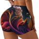 thumbnail image 1 of Fotbe Colorful Abstract Wave Motion Shorts Sin Costuras – Shorts Deportivos de Cintura Alta para Mujer, Elásticos para Gimnasio, Yoga, Running o Ciclismo-Medium, 1 of 8