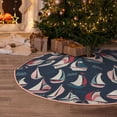 thumbnail image 5 of Balery Sailboat And Wave Printed Christmas Tree Skirt , Merry Christmas Party Christmas Tree Decoration,Adjustable Tree Skirt-36", 5 of 6