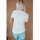 thumbnail image 1 of ABPHQTO Camiseta estampada con cuello redondo y estampado de flores blancas para mujer, 1 of 5