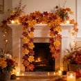 thumbnail image 4 of AYktou Fall Garland Maple Leaf, 5.7 Ft Lifelike 3 Colors Maple Leaf Hanging Vines Thanksgiving Garland, Artificial Rattan Fall Leaf Garlands for Autumn Home Wedding Fireplace Party Christmas, 4 of 7
