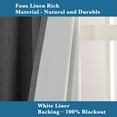 thumbnail image 7 of Primebeau Textured Blackout Privacy Drapery Panels, Faux Linen Curtains, 52 x 96 Inches, Gray, 7 of 7