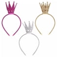 thumbnail image 6 of Glittering Powder Crowns Hairhoop Stylish Party Hairpiece for Women Girl Birthday Party Wear Accessories Headband, 6 of 8