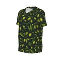 thumbnail image 6 of Fotbe Green Branch Olive Baseball Jersey Shirt for Men and Women, Casual Short Sleeves Button Down T-Shirt-3X-Large, 6 of 9