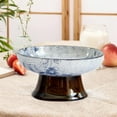 thumbnail image 4 of Bandeja de cerámica para refrigerios, decoración retro, soporte de exhibición, decoración de mesa con patas decorativas Rama de flores, 4 of 9