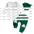 thumbnail image 2 of CPNG Newborns Infant Baby Boy Outfit First St Patricks Day Romper and Shamrock Pants Set with Hat 3 Piece Set(Green,12-18 Months), 2 of 5