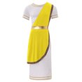 thumbnail image 4 of TiaoBug Robe Gothique Grecque Ancienne pour Hommes, Décoration Dorée Rétro, Longue Robe Jaune G, 4 of 6