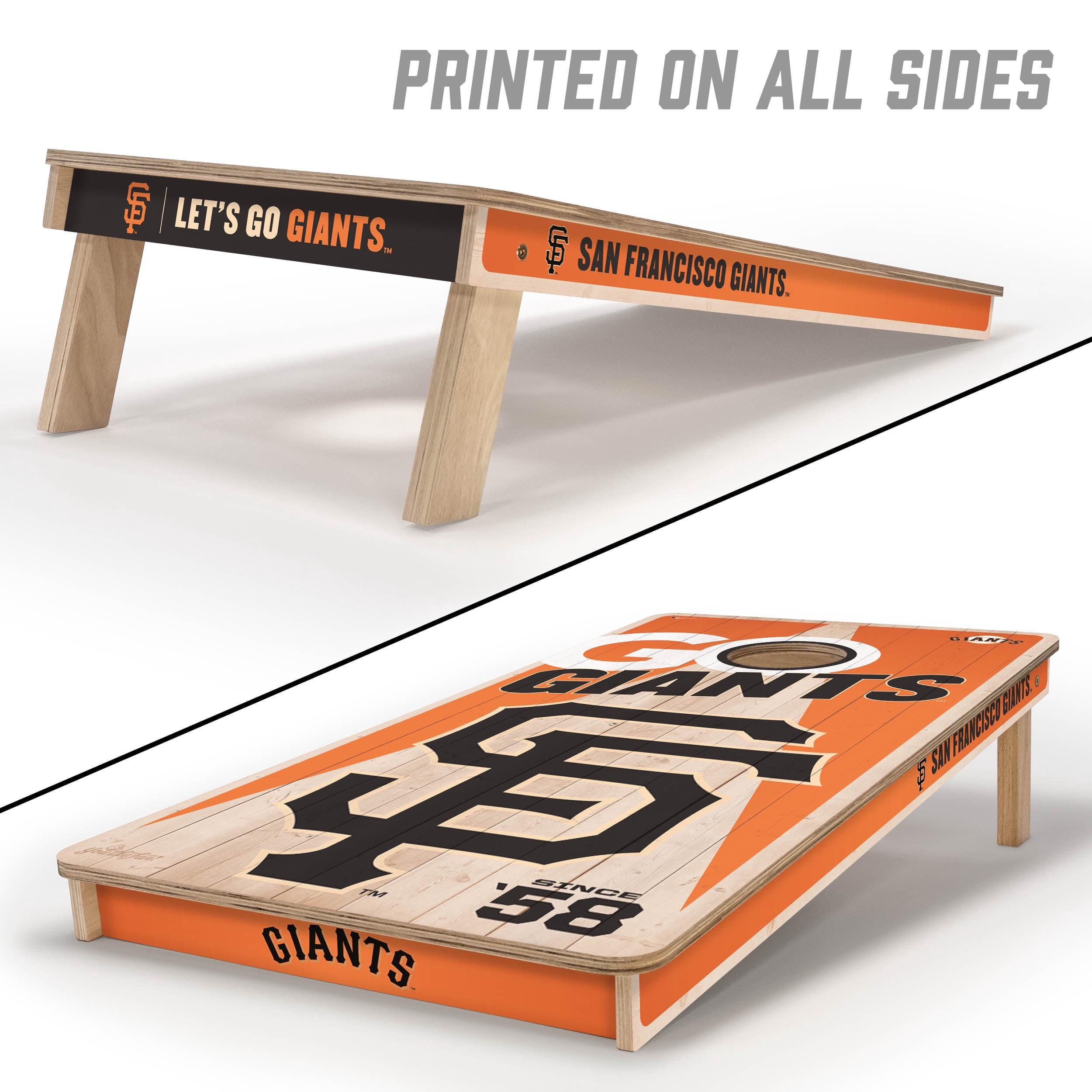 YouTheFan MLB San Francisco Giants 2' x 4' Cornhole Game No Bags
