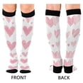thumbnail image 4 of FORMRS Womens Knee High Socks Casual Long Thick Travel Daily Wear, 1 Pair, Hand Drawn Hearts, 4 of 6