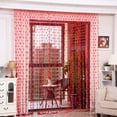thumbnail image 6 of Semi-Sheer Printed Metallic Heart Pattern Pole Top Window Curtains for Living Room & Bedroom - Assorted Colors - 1 Panel (37.4 X 78.7 Inch), 6 of 11