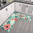 thumbnail image 2 of Pioneer Flower Floral Print Pattern Kitchen Rugs Sets Of 2,Anti Fatigue Kitchen Mat Rugs Non Slip Washable,Decorative Kitchen Floor Mats for Kitchen,Sink,Laundry,17"x30"+17"x47", 2 of 7