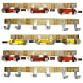 thumbnail image 2 of Wine Barrel Stave 3-Bottle Holder - Wall Mounted Wine Rack - Rustic Wine Barrel Wine Rack - Unique Wine Storage, 2 of 5