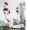 thumbnail image 5 of Diy Purple Rose Removable Wall Sticker Decal For Home Room Decor Size 35.43 X 23.62 Inches Lightweight 0.33 Pounds, 5 of 8