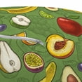 thumbnail image 3 of Fruits Pouf Cover with Zipper, Avocado Apples Banana Grapes Lime Healthy Peach Orange Theme Pattern, Soft Decorative Fabric Unstuffed Case, 30" W X 17.3" L, Green Multicolor, by Ambesonne, 3 of 5