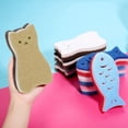 thumbnail image 3 of 8 Pieces Kitchen Scrub Sponges Cat Fish Cleaning Sponge Dishwashing Scrubber Non-Scratch Multi-Use Sponges for Dishes Pots Pans Sinks, 3 of 4