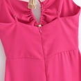 thumbnail image 5 of Womens Summer Dresses Casual Ladies Sleeveless Solid Neck Hollow Chest Tube Top Style Suspender V-neck Dress A-Line Casual Loose T-Shirt Beach Sundress, 5 of 7