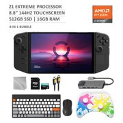 Lenovo Legion Go 512GB Gaming Handheld 8.8-inch Touchscreen 144Hz 2K QHD AMD Ryzen Z1 Extreme Processor, Mytrix Inkjet Wireless Pro Controller, Hub, 128GB MicroSD, Keyboard & Mouse, 8 in 1 Bundle
