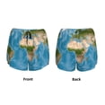 thumbnail image 6 of Uemuo Earth View World Map Pattern Women's Athletic Shorts High Waisted Running Shorts with Liner Pockets Gym Elastic Workout Shorts-X-Large, 6 of 9