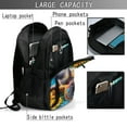 thumbnail image 4 of Fotbe Sunflower Turtle Mochila con Estampado y Puerto USB para Hombre y Mujer, Mochila Antirrobo, Mochila de Viaje, Mochila Escolar, Mochila Universitaria, 4 of 7