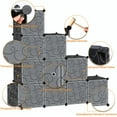 thumbnail image 5 of Cube Storage Organizer with Doors, 12-Cube Shelves, Closet Cabinet,  Plastic Modular Bookshelf, Black, 5 of 6