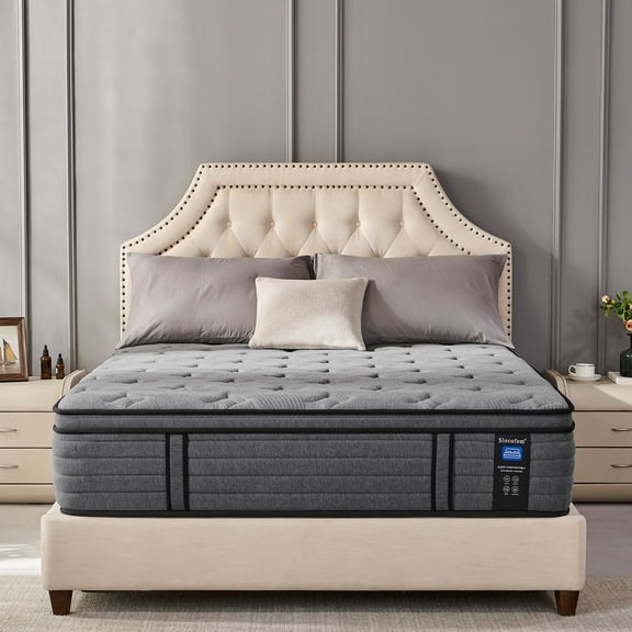 Slecofom 12-inch Hybrid Mattress / Firm Feel with Gel Memory Foam for Adults & Teenagers -King