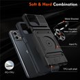 thumbnail image 6 of For Motorola Moto G Stylus 5G 2023 Phone Case with Finger Ring Holder Kickstand, Card Slots，Heavy Duty Shockproof Rugged Protective Working with Magnetic Car Phone Mount,Black, 6 of 8
