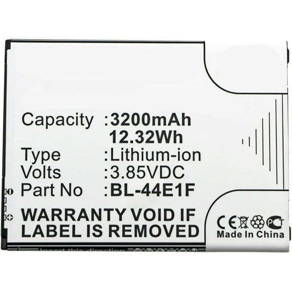Batteries N Accessories BNA-WB-L3856 Cell Phone Battery - Li-ion, 3.85, 3200mAh, Ultra High Capacity Battery - Replacement for LG BL-44E1F, EAC63341101, PAC63320502 Battery