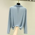 thumbnail image 3 of STETMN Women's Mock Neck Tops Loose Fit Solid Soft Shirts Lightweight Fall Layer T-Shirt, 3 of 3