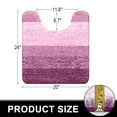 thumbnail image 2 of Buganda Luxury U-Shaped Bathroom Rugs, Super Soft and Absorbent Microfiber Toilet Bath Mats, Non-Slip Contour Bathroom Carpets with Rubber Backing, 20X24, Purple, 2 of 7