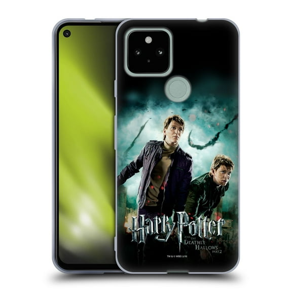 Head Case Designs Officially Licensed Harry Potter Deathly Hallows VIII Fred & George Weasley Soft Gel Case Compatible with Google Google Pixel 4a 5G