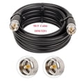 thumbnail image 3 of UHF Male to Male PL259 Coaxial Cable Indoor and Outdoor Radio Antenna with 32ft 50-5 Coaxial Cable, Black, RG50-5, 3 of 9