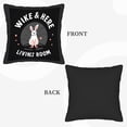 thumbnail image 6 of Set of 2 18x18in Throw Pillow Covers - Whimsical Black Rabbit Design with Stars & Heart Perfect for Couch Bed or Car Decor, 6 of 8