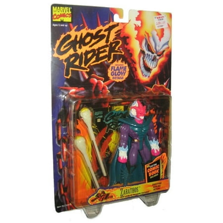 Ghost Rider Zarathos ToyBiz Action Figure w/ Flame Glow & Comic