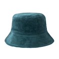 thumbnail image 1 of Bucket Hat Corduroy Velvet Sun Hat Hip Hop Ribbed Foldable Outdoor Cap Unisex, 1 of 3