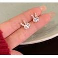 thumbnail image 5 of FENGGHAO Easter Bunny Earrings Synthetic Opal Star Studs Small Cute Animal Jewelry for Women Festive Holiday Spring Accessories, 5 of 5