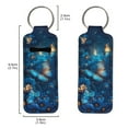 thumbnail image 2 of Yuyamidu Blue Butterfly Chapstick Holder Keychain Flower Chapstick Sleeve Keychain Elastic Lipstick Holder Lip Balm Pouch Fashion Keychain Holder for Womens, 2 of 6
