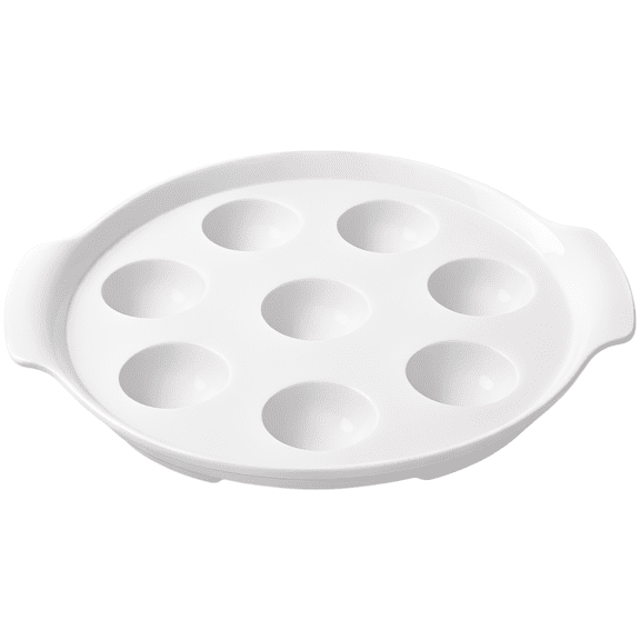 Ceramic Escargot Plate, Snail Baking Dish, Escargot Plate, White Baking Dish for Oven, Baking Serving Dish for Oven, 8.9 x 7.9 x 1 in / 22.5 x 20 x 2.5 cm