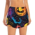 thumbnail image 2 of Salouo Playful Ghosts Night Sky Print Women's 2 in 1 Running Shorts Double-Layer Shorts Athletic Workout Gym Yoga Shorts Running Shorts for Women-X-Large, 2 of 7