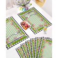 thumbnail image 5 of Easter Placemats Set of 4, Easter Eggs Flower Green Grass Placemat for Dining Table Decorations, Buffalo Plaid Place Mats, Spring Table Mats for Kitchen Dinner Seasonal Holiday Party Decor, 5 of 6