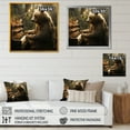 thumbnail image 4 of Designart "Piano-Playing Forest Bear" Animals Framed Wall Art - Traditional Brown Bear Entryway Framed Wall Art Print, 4 of 6