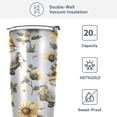 thumbnail image 4 of SKYSONIC Cute Gnomes Tumbler Stainless Steel Double Wall Vacuum Reusable Insulated Mug with Straw and Built-in Coaste for Cold and Hot Beverages, 12oz, 4 of 7