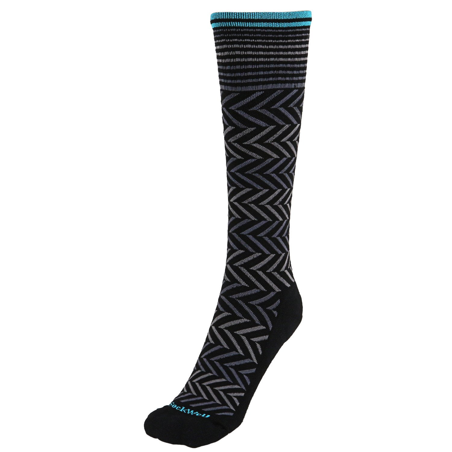 Sockwell Sockwell Womens Chevron Graduated Compression Socks Black Small/Medium Walmart