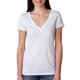 thumbnail image 1 of Mujer Triblend Deep V HEATHER WHITE S Ropa de siguiente nivel 6740, 1 of 1