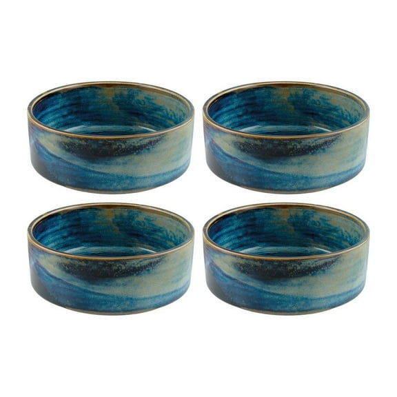 Sapphire dia.3" h:1.5" 3 oz. Round Blue Porcelain Ramekin (Set of 4)