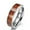 6mm, variant on 4MM/6MM/8MM Silver Band Men Women 316L Stainless Steel Wood Inlay Ring Size 6-12