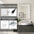 thumbnail image 4 of Costway 32'' x 24'' Bathroom Wall Mirror Makeup Mirror with Colorful Light Anti-Fog, 4 of 10