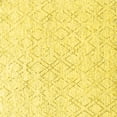 thumbnail image 1 of Ahgly Company Machine Washable Indoor Square Solid Yellow Modern Area Rugs, 3' Square, 1 of 4