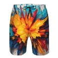 thumbnail image 3 of Susaid Colorful Paint Print Print Men's Swim Trunks Hawaiian Bathing Mesh Lining Suit Swimsuits Beach Shorts with Pockets-XX-Large, 3 of 6
