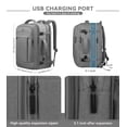 thumbnail image 2 of Mochila AREYTECO Carry On de 50 litros para viajes con portátil de 17 pulgadas, color gris, 2 of 7