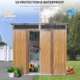 thumbnail image 4 of CarButler 6x5ft Metal Outdoor Storage Shed with Window and Transparent plate,Lockable Sliding Doors for Garden Backyard Patio Coffee, 4 of 7